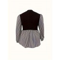 Plus Size Striped Print Blouse, Casual Crew Neck Long Sleeve Blouse For Spring, Women's Plus Size&nbsp;Clothing