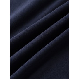 Mens Solid Color High Neck Plain Basics Long Sleeve T-Shirts