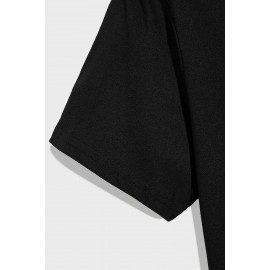 Black Letter Cross Graphic Print Muscle Fit Men's T Shirt